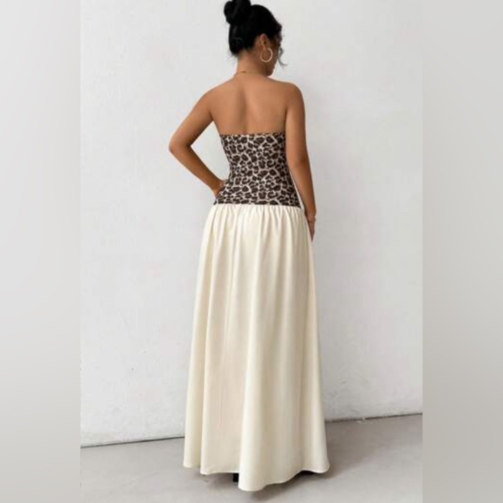 Leopard two tone dress - Picture 2 of 4
